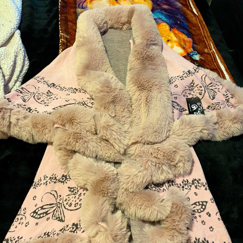 Purple butterfly shawl